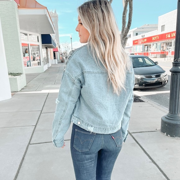 Leopard Denim Jacket - Picture 2 of 2